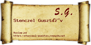 Stenczel Gusztáv névjegykártya