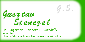 gusztav stenczel business card